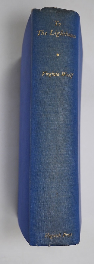 Woolf, Virginia - To The Lighthouse, 1st edition, 1st impression, 8vo, bright blue cloth with gilt-lettered spine, Hogarth Press, 1927. Note: One of 3,000 copies published on 3rd May, 1927, at 7s 6d.